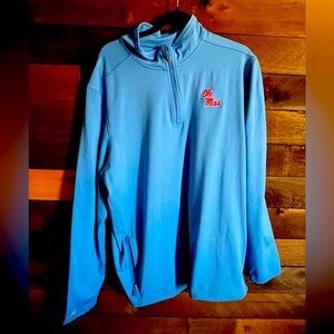 Antigua men’s Ole Miss - University of Mississippi dri fit half zip extra Large